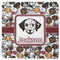 Dog Faces Square Rubber Backed Coaster (Personalized)