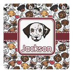 Dog Faces Square Decal - Medium (Personalized)