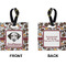 Dog Faces Square Luggage Tag (Front + Back)