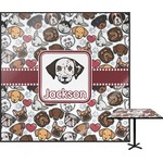 Dog Faces Square Table Top - 24" (Personalized)