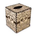 Dog Faces Wood Tissue Box Cover (Personalized)