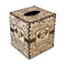 Dog Faces Square Tissue Box Covers - Wood - Front