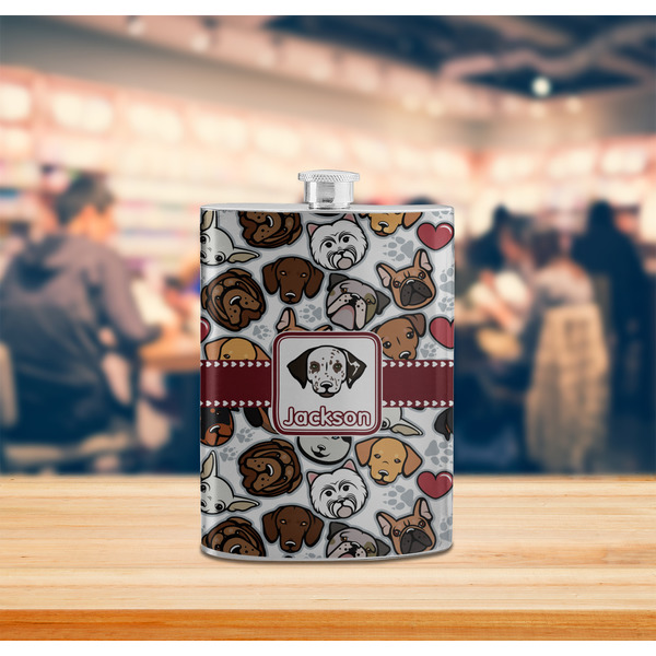 Dog Faces Stainless Steel Flask - LIFESTYLE 2