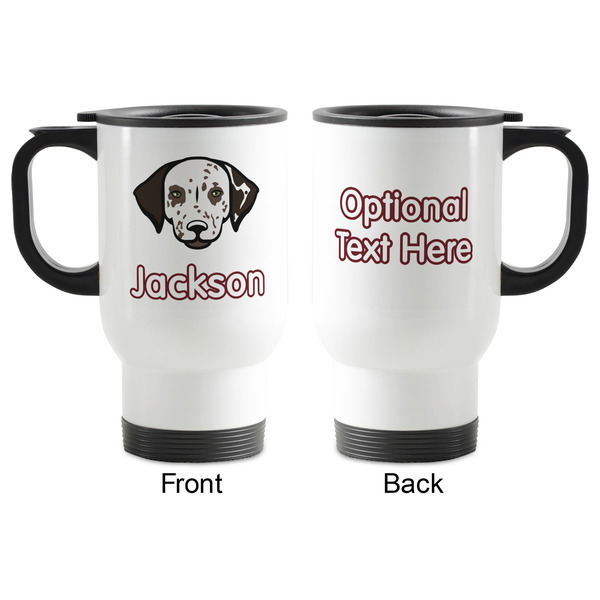 Dog Faces Stainless Steel Travel Mug with Handle - Apvl