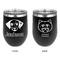 Dog Faces Stainless Wine Tumblers - Black - Double Sided - Approval