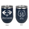 Dog Faces Stainless Wine Tumblers - Navy - Double Sided - Approval