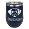Dog Faces Stainless Wine Tumblers - Navy - Single Sided - Front