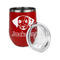 Dog Faces Stainless Wine Tumblers - Red - Double Sided - Alt View