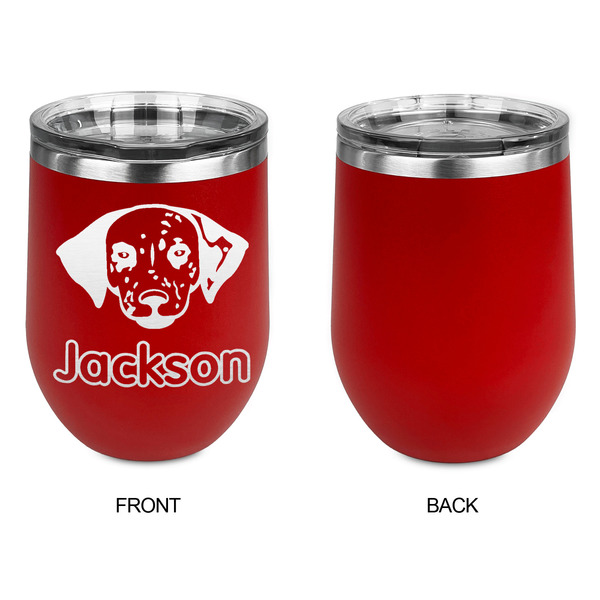 Dog Faces Stainless Wine Tumblers - Red - Single Sided - Approval