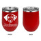 Dog Faces Stainless Wine Tumblers - Red - Single Sided - Approval