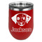Dog Faces Stainless Wine Tumblers - Red - Single Sided - Front