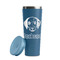 Dog Faces Steel Blue RTIC Everyday Tumbler - 28 oz. - Lid Off