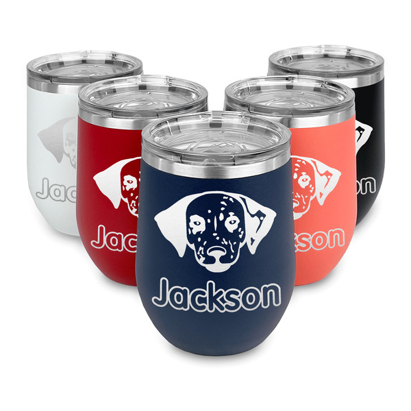 Dog Faces Steel Wine Tumblers Multiple Colors