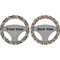 Dog Faces Steering Wheel Cover- Front and Back