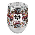 Dog Faces Stemless Wine Tumbler - Full Print (Personalized)