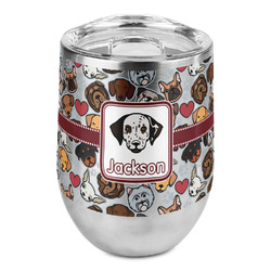 Dog Faces Stemless Wine Tumbler - Full Print (Personalized)