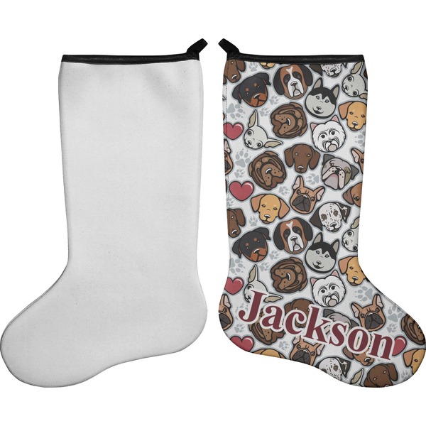Dog Faces Stocking - Single-Sided - Approval