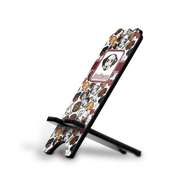 Custom Dog Faces Stylized Cell Phone Stand - Small w/ Name or Text