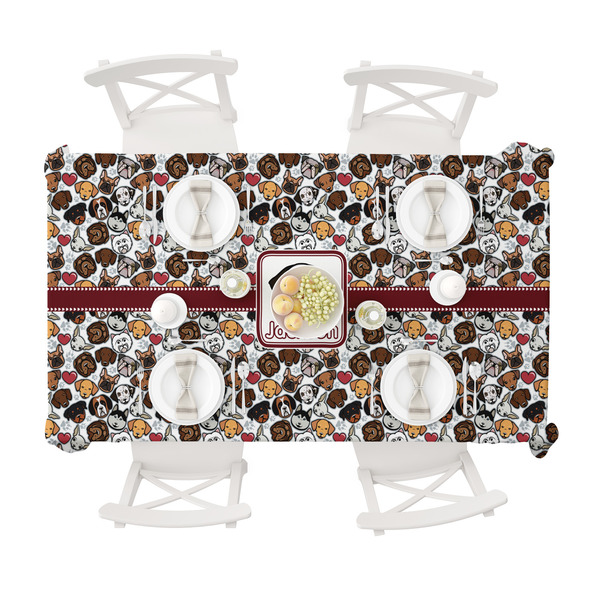 Dog Faces Tablecloths (58"x102") - TOP VIEW