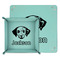 Dog Faces Teal Faux Leather Valet Trays - PARENT MAIN