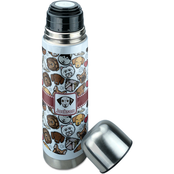Dog Faces Thermos - Lid Off