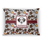 Dog Faces Rectangular Throw Pillow Case (Personalized)