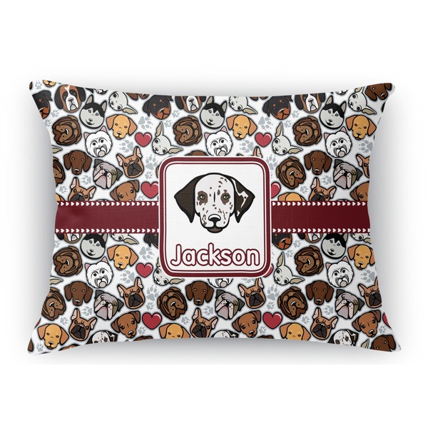 Custom Dog Faces Rectangular Throw Pillow Case (Personalized)