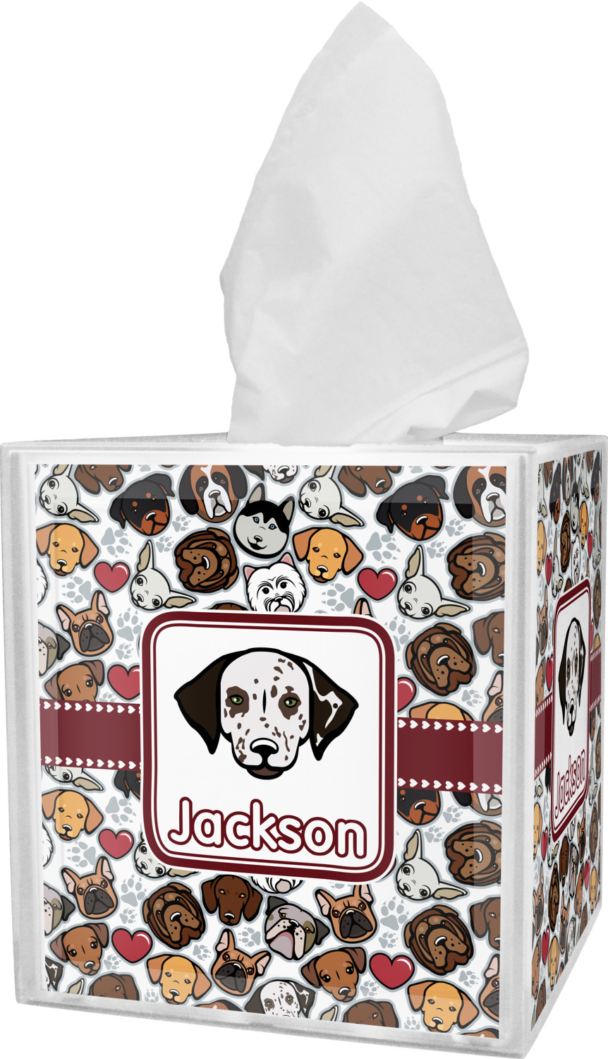 Dog Faces Tissue Box Cover (Personalized) YouCustomizeIt