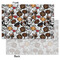 Dog Faces Tissue Paper - Heavyweight - Small - Front & Back
