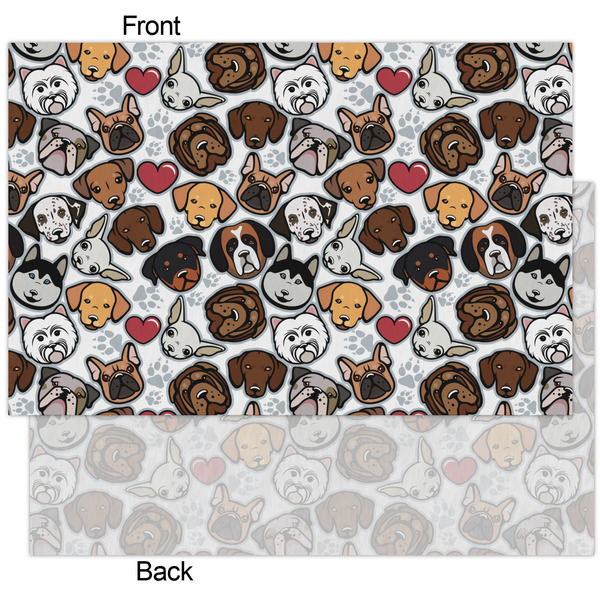 Dog Faces Tissue Paper - Heavyweight - XL - Front & Back