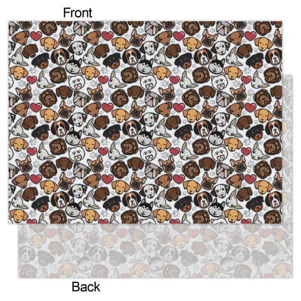 Dog Faces Tissue Paper - Lightweight - Large - Front & Back