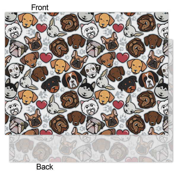 Dog Faces Tissue Paper - Lightweight - Medium - Front & Back