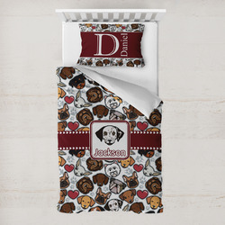 Dog Faces Toddler Bedding Set - With Pillowcase (Personalized)