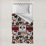 Dog Faces Toddler Duvet Cover w/ Name or Text
