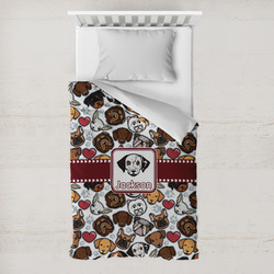 Dog Faces Toddler Duvet Cover w/ Name or Text