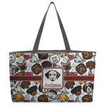 Dog Faces Beach Totes Bag - w/ Black Handles (Personalized)