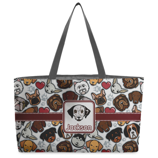 Custom Dog Faces Beach Totes Bag - w/ Black Handles (Personalized)