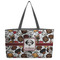 Dog Faces Tote w/Black Handles - Front View