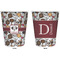 Dog Faces Trash Can White - Front and Back - Apvl