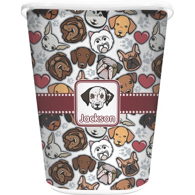 Custom Dog Faces Waste Basket (Personalized)