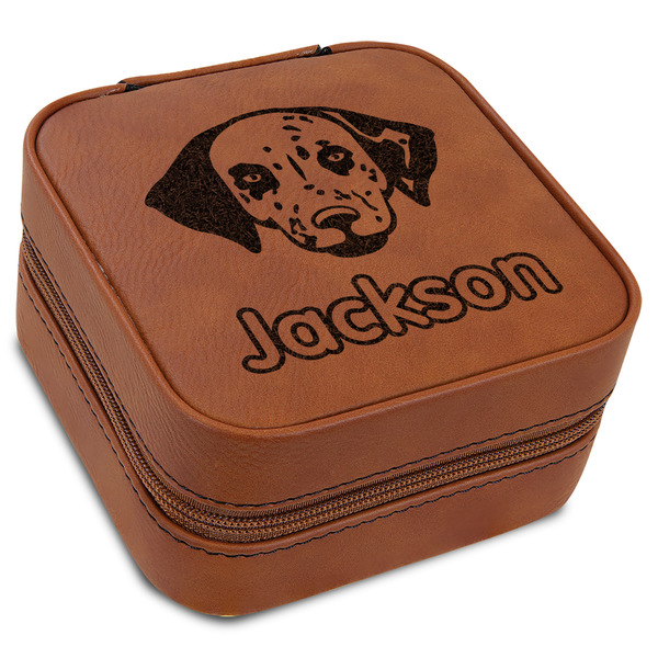 Custom Dog Faces Travel Jewelry Box - Leather (Personalized)