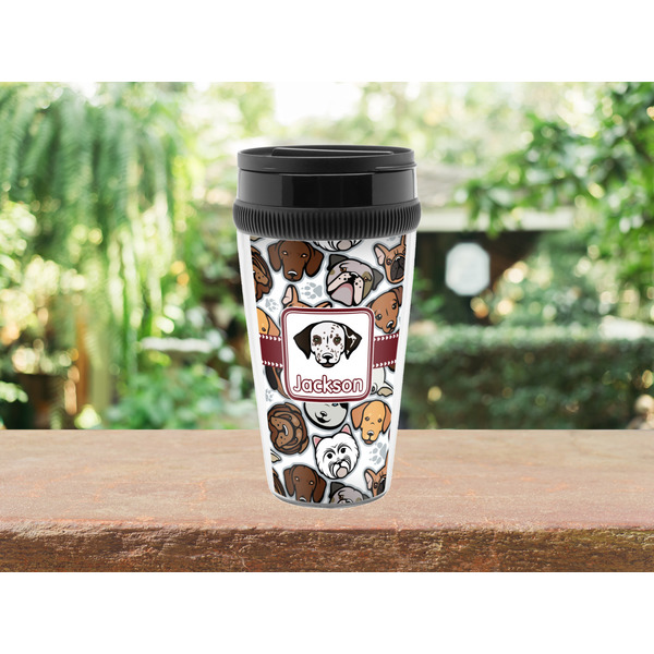 Dog Faces Travel Mug Lifestyle (Personalized)
