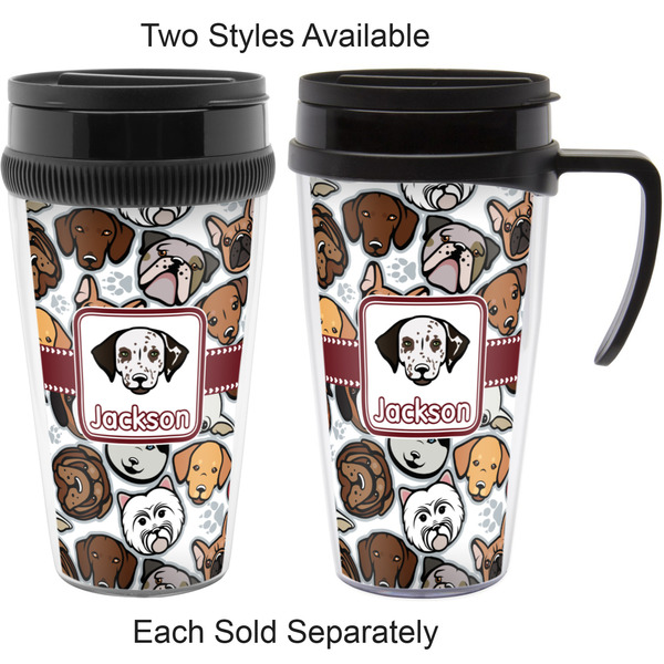 Dog Faces Travel Mugs - with & without Handle