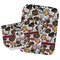 Dog Faces Two Rectangle Burp Cloths - Open & Folded