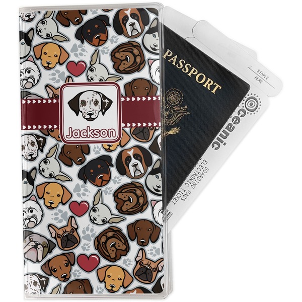 Custom Dog Faces Travel Document Holder