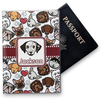 Dog Faces Vinyl Passport Holder (Personalized)