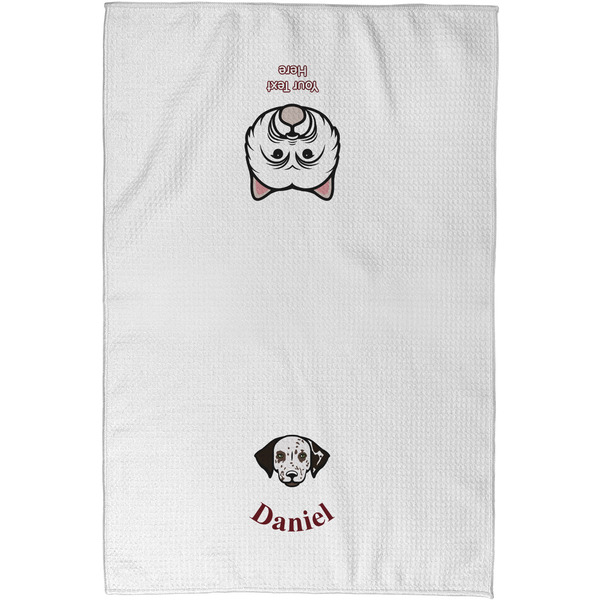 Dog Faces Waffle Towel - Partial Print - Approval Image
