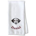 Dog Faces Kitchen Towel - Waffle Weave - Partial Print (Personalized)