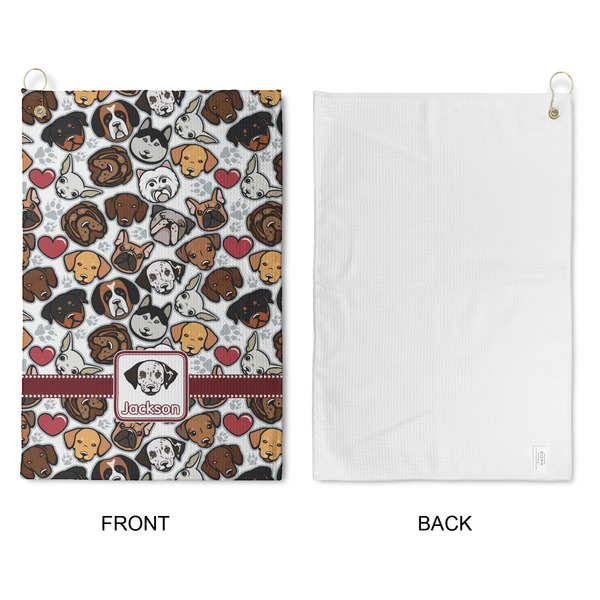 Dog Faces Waffle Weave Golf Towel - Approval