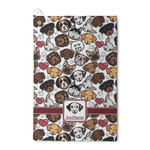 Dog Faces Waffle Weave Golf Towel (Personalized)